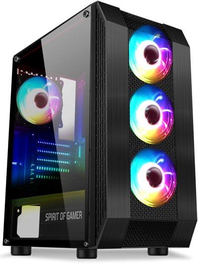 Spirit of Gamer - Szmtgp hz - Spirit of Gamer Szmtgphz - Rogue VI RGB (fekete, ablakos, 8x12cm ventiltor, als tp, ATX, 1xUSB3.0, 2xUSB2.0) 8003RA