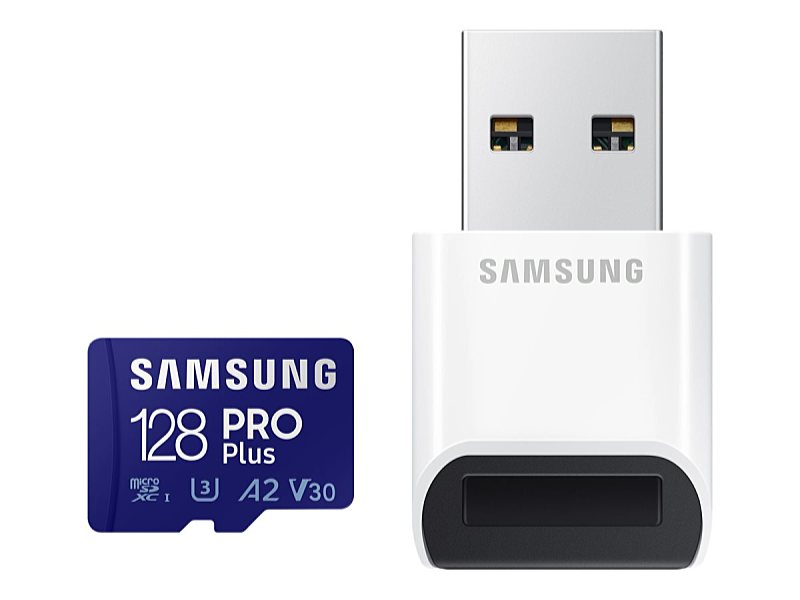SAMSUNG - Fot memriakrtya - SDmicro 128Gb Samsung PRO+ MB-MD128KB/WW + USB card reader