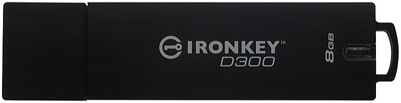 Kingston - Pendrive - Kingston IronKey D300SM 8GB USB3.1 pendrive, fekete
