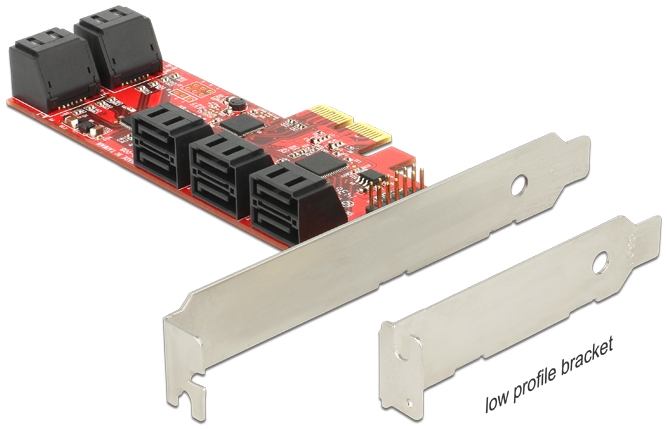 DeLOCK - I/O IDE SATA Raid - Delock PCI Express x2 Card - 10 x internal SATA 6 Gb/s  Low Profile krtya