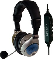 Logilink - Fejhallgat s mikrofon - LogiLink Headset basszus vibrcis mikrofonos fejhallgat