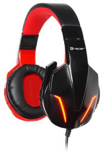 Tracer - Fejhallgat s mikrofon - Tracer Battle Heroes Riot V2 Gaming headset, fekete/piros