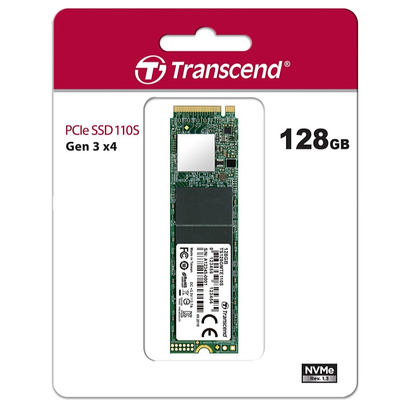 Transcend - SSD Winchester - Transcend 110S 128Gb NVMe PCIeGen3 x4 M.2 SATA SSD meghajt