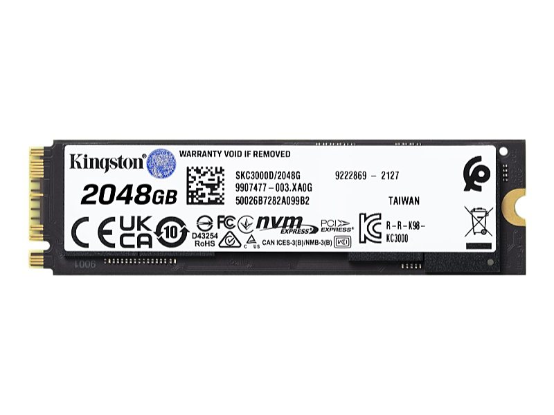 Kingston - SSD Winchester - SSD Kingston M.2 2280 NVMe 2Tb SKC3000D/2048G M.2, 2TB, 2280, Write:7000MB/s, Read:7000MB/s, NVMe, BOX, Magassg3,5mm, TLC