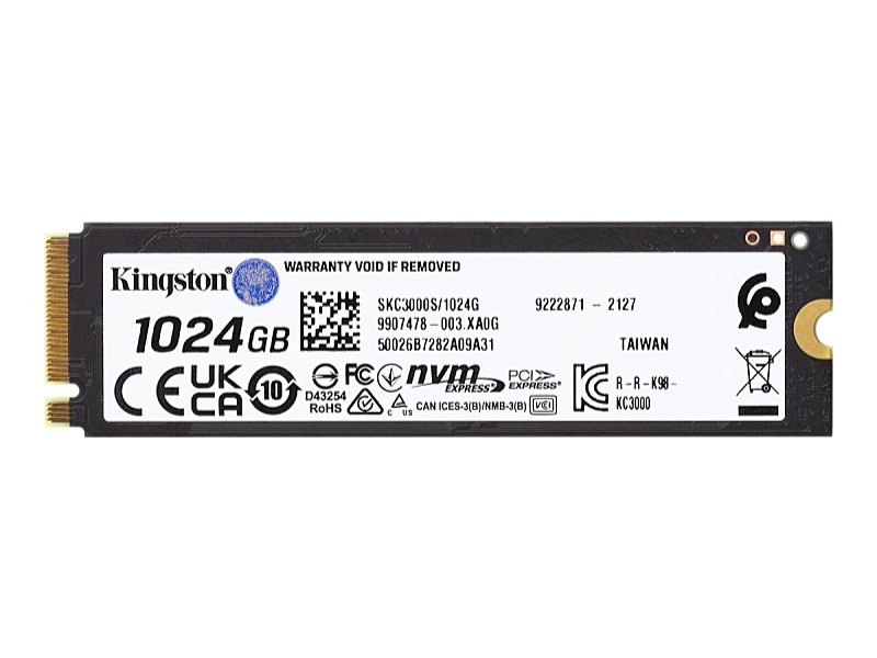 Kingston - SSD Winchester - SSD Kingston M.2 2280 NVMe 1Tb SKC3000S/1024G M.2, 1TB, 2280, Write:6000MB/s, Read:7000MB/s, NVMe, BOX, Magassg2,21mm, TLC