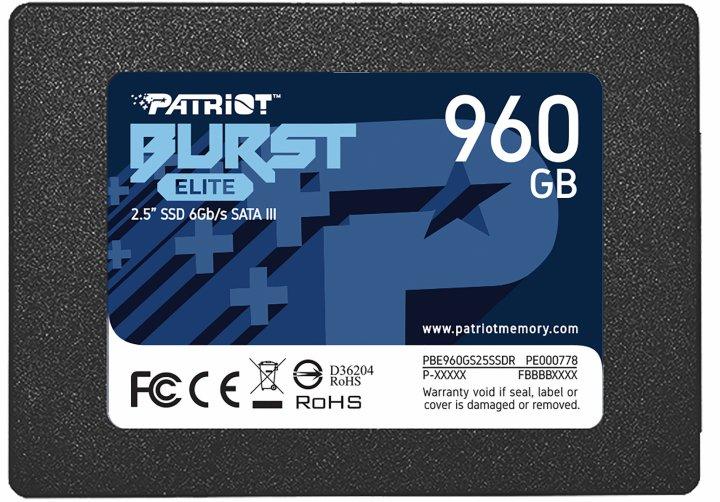 Patriot - SSD Winchester - SSD Patriot 2,5' 960GB Burst Elite SATA3 PBE960GS25SSDR