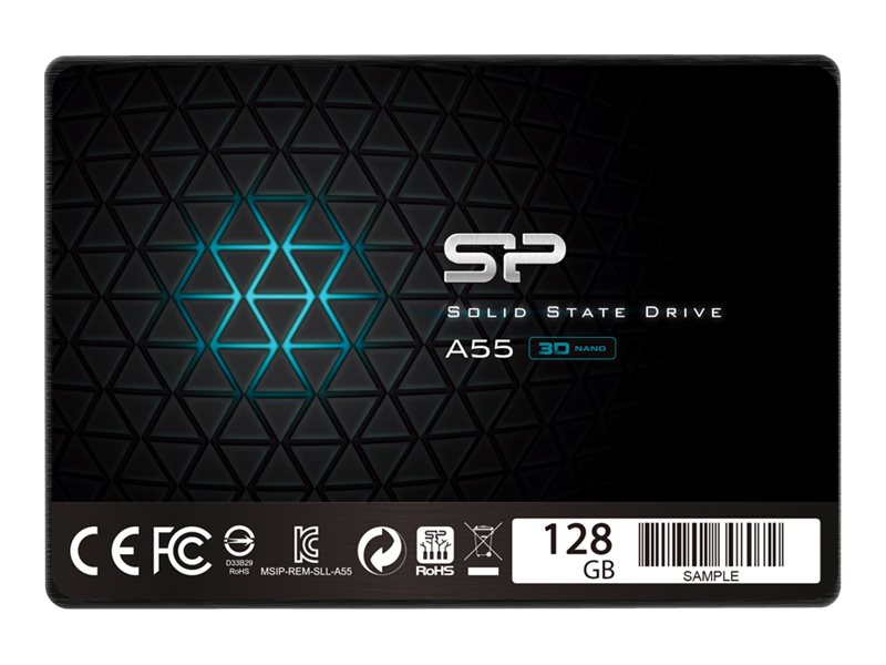 Silicon Power - SSD Winchester - SSD Silicon Power 2,5' 128GB A55 SP128GBSS3A55S25 550 MBps (read) / 420 MBps (write)