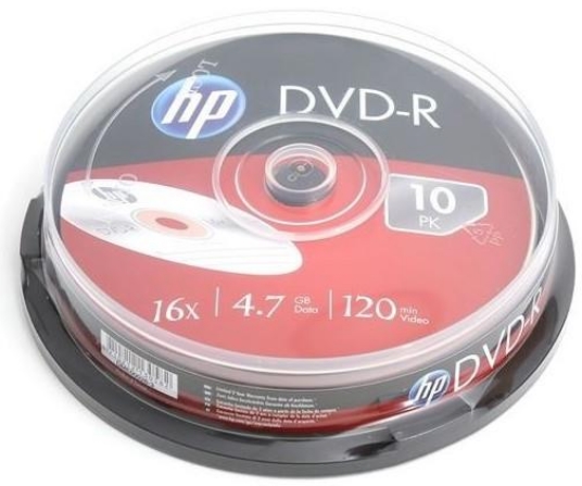 HP - Mdia DVD lemez - HP 4,7Gb 16x DDVD-R 10db/henger HP1610-