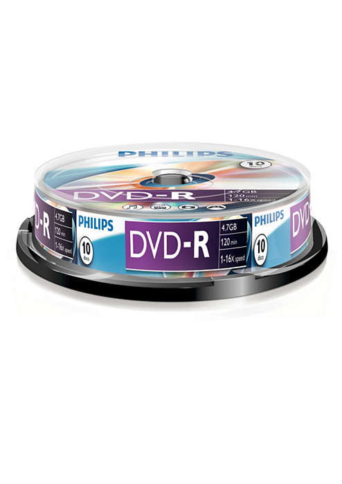 Philips - Mdia DVD lemez - Philips 4,7Gb 16x DDVD-R 10db/henger PH922524