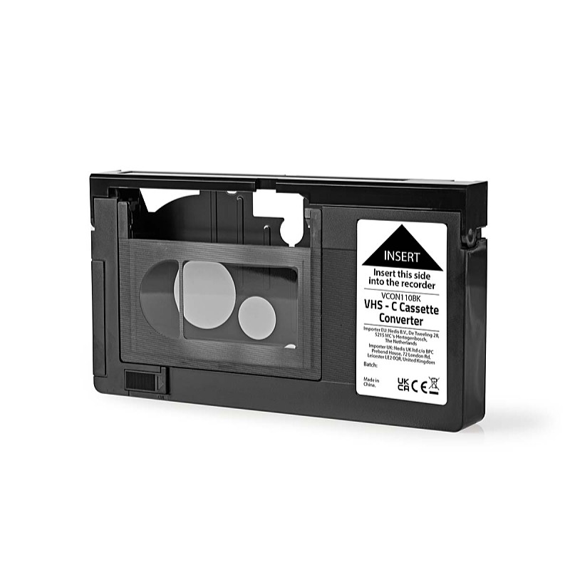 Nedis - Szalagos kazetta - Kazetta VHS Converter VHS-C to VHS Plug and play Nedis VCON110BK