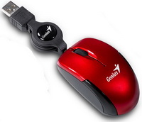 Genius - Egr / egrpad - Genius Optical Micro Traveler USB piros-fekete mini egr 31010125103