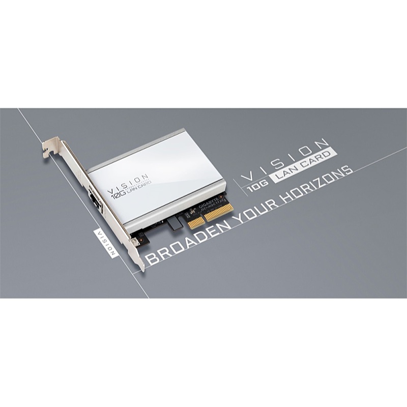 GigaByte - Krtya s konverter - GIGABYTE VISION 10G Vezetkes hlzati adapter PCI-Express 10Gbps, GC-AQC113C