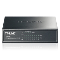 TP-Link - Switch, Tzfal - TPLink TL-SG1008P 8-Port Gigabit Desktop Switch with 4-Port PoE