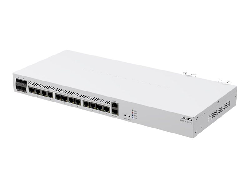 Mikrotik - Router - MIKROTIK CCR2116-12G-4S+ Cloud Core Router 4X2GHZ 128MB NAND 4x 10GE SFP+ 13x 1GE PORTS 2x AC INPUTS L6