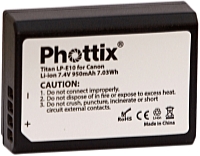 Phottix - Akkumultor (kszlk) - Phottix Canon LP-E10 7,4V 960mAh utngyrtott digit. kamera akkumultor