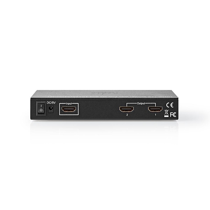 Nedis - Monitor eloszt KVM - 2-Port port(s) | HDM Bemenet | 2x HDMI Kimenet | 4K 30Hz | 3.4 Gbps | Fm | Antracit