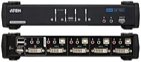 ATEN - Monitor eloszt KVM - ATEN 4-Port USB DVI Dual Link/Audio KVMP Switch