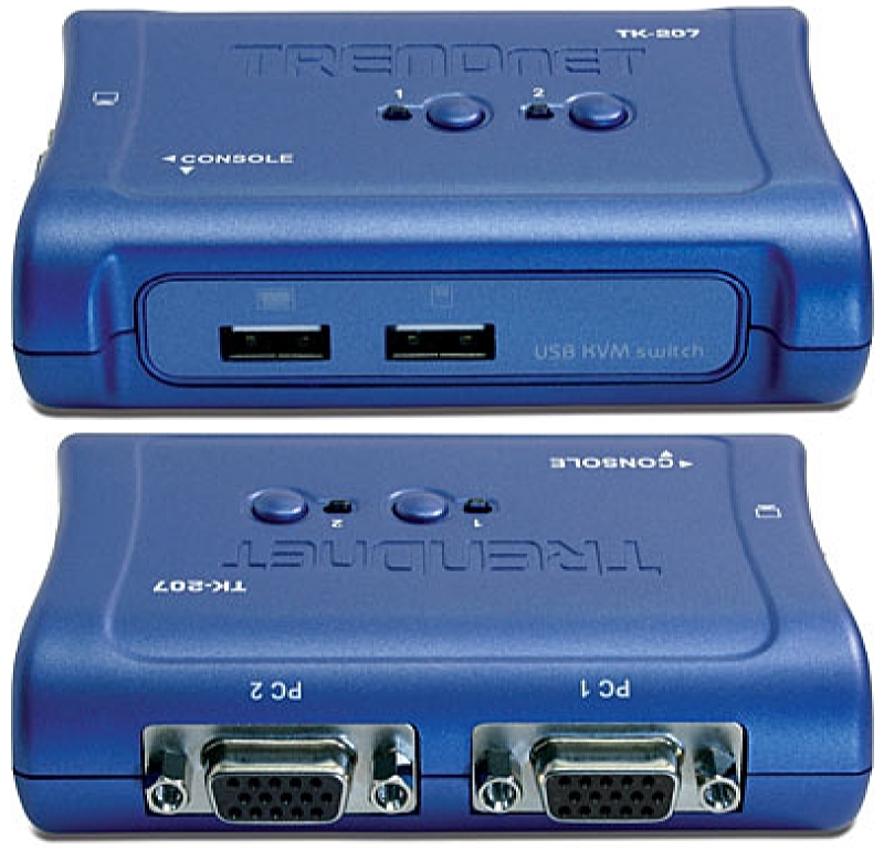 Trendnet - Monitor eloszt KVM - Eloszt KVM 2PC VGA+USB+Audio Trendnet TK-209K