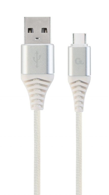 Gembird - Kbel - Gembird 1m USB2.0 Type-A (male) - USB type-C (male) kbel, ezst/fehr CC-USB2B-AMCM-1M-BW2