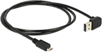 DeLOCK - Kbel - Delock 1m USB-A male 90 fokos - USB micro-B kbel, fekete