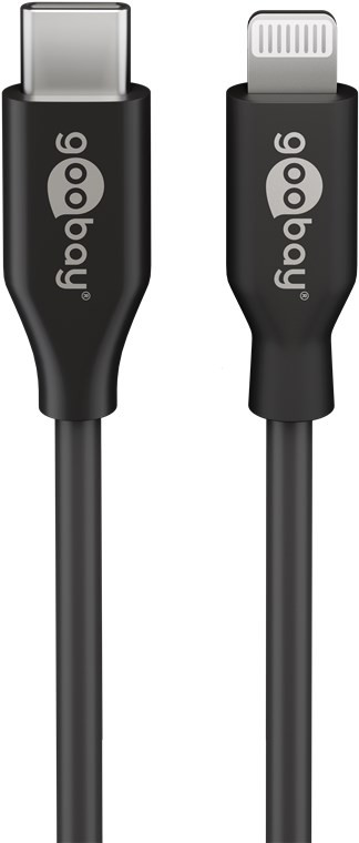 Goobay - Kbel - Apple Lightning 8 pin USB C 3.1 gyorstlt kbel 1m fekete 87W GOOBAY(39445)