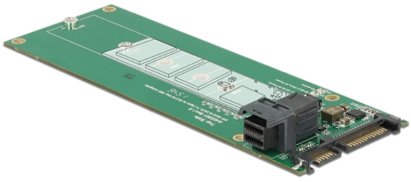DeLOCK - Kbel Fordit Adapter - Delock SATA 22 pin / SFF-8643 NVMe - 1 x M.2 Key M fordt
