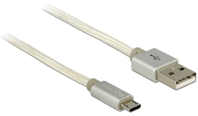 DeLOCK - Kbel - Delock 2m USB 2.0 Typ-A - USB 2.0 Micro-B kbel, fehr, textil borts