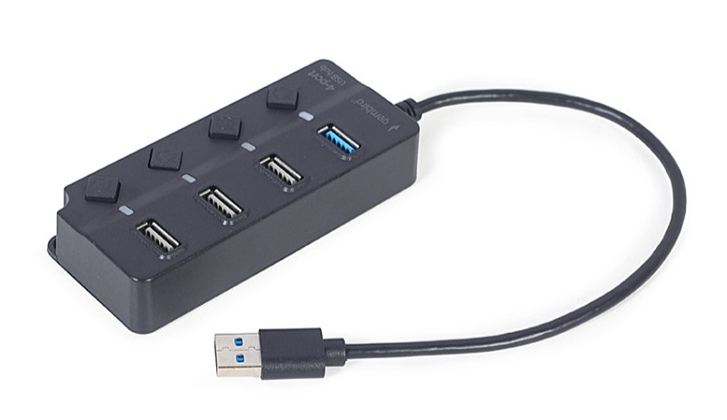 Gembird - USB Adapter Irda BT RS232 - USB3 HUB 4 Port+kapcs. Gembird UHB-U3P1U2P3P-01 Bk