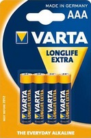 Varta - Akku / Elem (Szabvnyos) - Varta LONGLife Extra AAA mikro elem, 4db