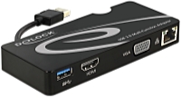 DeLOCK - Notebook kellkek - Delock USB 3.0 > HDMI / VGA + Gigabit LAN + USB 3.0 univerzlis dokkol